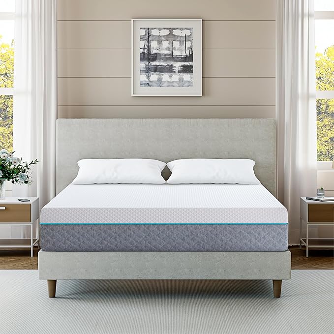 EGOHOME Full Mattress 14 Inch, Memory Foam Mattress Bed in a Box, Back Pain Relief, Made in The USA of US Foam and Global Materials, Medium Firm, CertiPUR-US Certified,75”x54”x14”, White