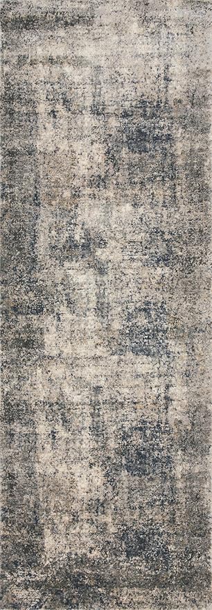 Loloi Teagan Collection TEA-05 Denim/Slate 9'-9" x 13'-6" Area Rug, Large, Soft Neutral Rug, High-Traffic for Living Room, Bedroom, Home Office, Dining Area