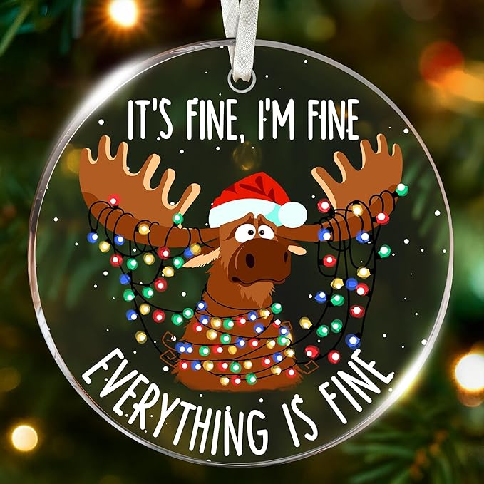 Moose Ornaments for Christmas Tree - Stylish Moose Ornaments for Christmas Decoration, Ideal Gifts for Moose Lovers, Perfect Ornament for Holiday Season, Ideal Ornament Gift for Friends and Family