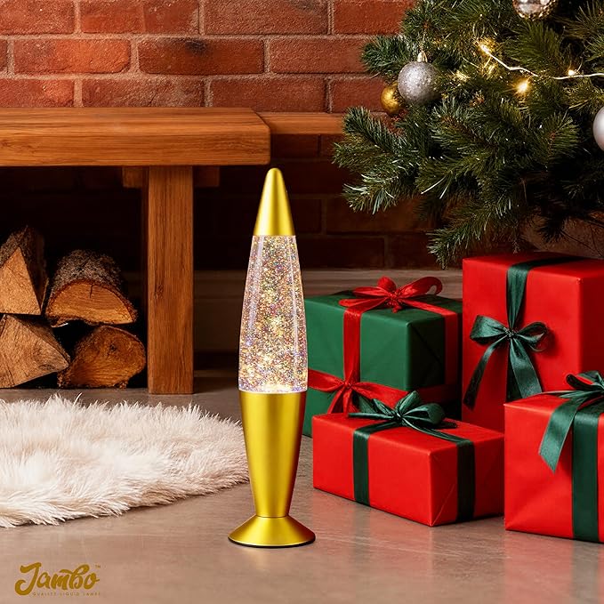 Jambo 16-Inch Rainbow Glitter Lamp I Beautiful Liquid Lamp I Entertaining for Adults and Kids I Perfect Holiday Gift