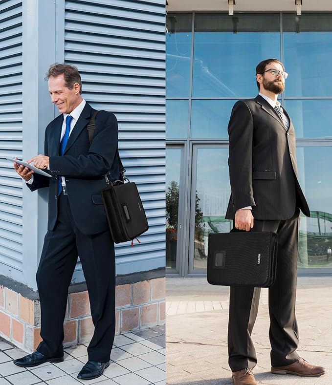 Key Organizer Case, Fireproof & Waterproof Key Bag with 54 Key Tags, Portable Zippered Key Storage Box for Estate Sales, Hotels, Office, Property Management, Handle & Shoulder Strap Included