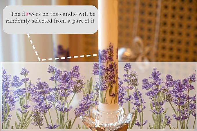 Flameless Taper Candles Flickering with Remote and Timer, 3D Moving Flame Taper Candle Battery Operated to 400 Hours, 9 Inch Window Candles, (Lilac)