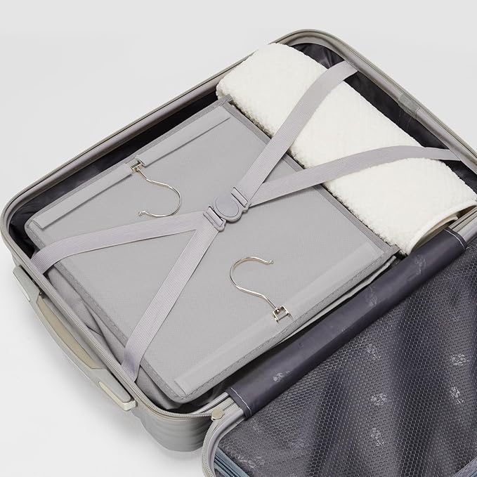 YOUDENOVA Hanging Closet Organizer, 6-Shelf Closet Hanging Storage Shelves, 2 Packs, Light Grey