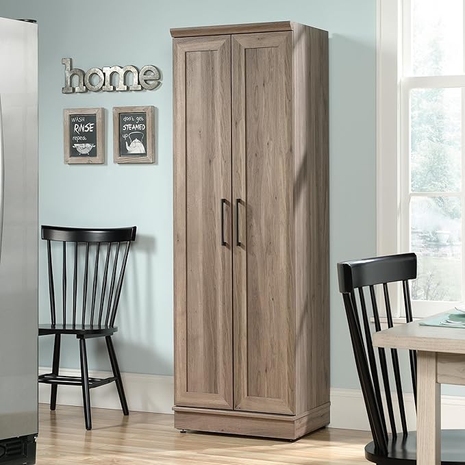 Sauder HomePlus Storage Cabinet/ pantry cabinets, Salt Oak finish