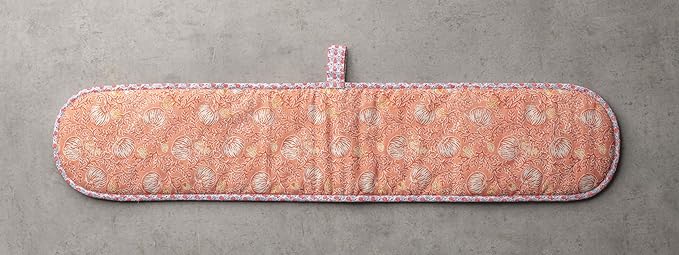 Maison d' Hermine Double Oven Mitt (7" x 35") 100% Cotton Heat Resistant BBQ Cooking Gloves with Loop for Thanksgiving Christmas Decorations Baking Cooking Barbeque Handling Hot Pan (Harvest Festival)