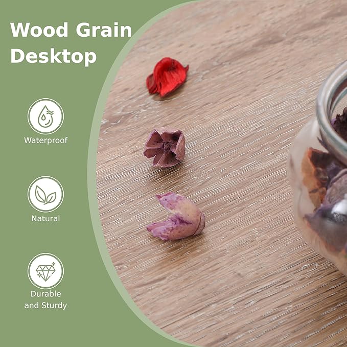 PHI VILLA 37" Square Patio Dining Table Outdoor Furniture Table for Backyard Bistro Garden Deck, Imitation Wood Table Top, 1.57” Umbrella Hole