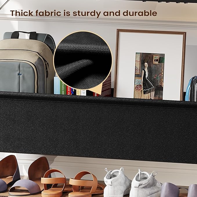 Small Console Table with Storage Basket, 31.5'' Couch Table Behind Sofa, Entryway Table, Sofa Table, Narrow ConsoleTable, Display Table for Hallway, Foyer, Living Room, Black