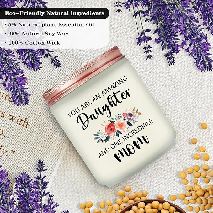 Daughter Gifts from Mom Dad - Daughter Birthday Gifts - Christmas Mothers Day Gift for Daughter - Lavender Scented Candle