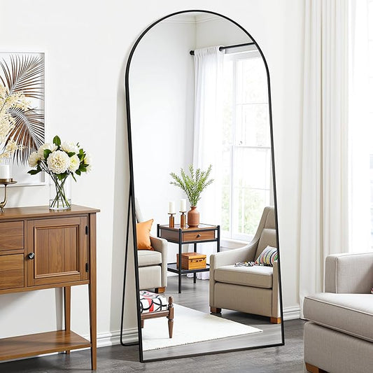 Floor Mirror, 71"×28" Full Length Mirror with Stand for Bedroom Living Room, Black