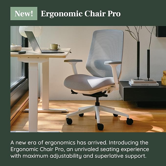 Branch Ergonomic Chair Pro - Mesh Office Chair with 14 Points of Adjustment - Height, Depth & Tilt Adjustable - 5D Armrests - Forward Tilt, Smooth Recline, and Lumbar Support - Mineral