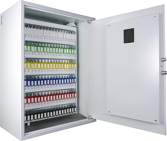 Barska 736-Key Digital Wall-Mount Key Cabinet Safe – Steel Key Lock Box with PIN Code Access, 2 Locking Bolts & Key Tags – Ideal for Home, Office, Property Management & Businesses