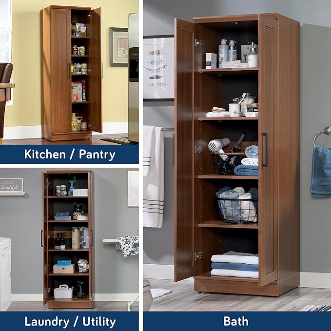 Sauder HomePlus Storage Cabinet/ Pantry cabinets, Sienna Oak finish