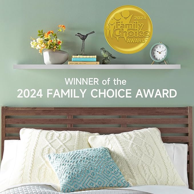 BAYKA Floating Shelves for Wall, 36 inches Long Wall Mounted Rustic Wood Shelves for Bathroom, Bedroom, Living Room, Kitchen, Office, Hanging Shelf for Books/Storage/Decor(White,Set of 2)