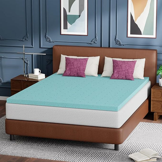 FDW | 8" Queen Mattress + 2" Cooling Mattress Topper | Gel Memory Foam | Medium Firm Feel | White | with Washable Cover for Cool Sleep and Pressure Relief | Bed in a Box, CertiPUR-US Certified