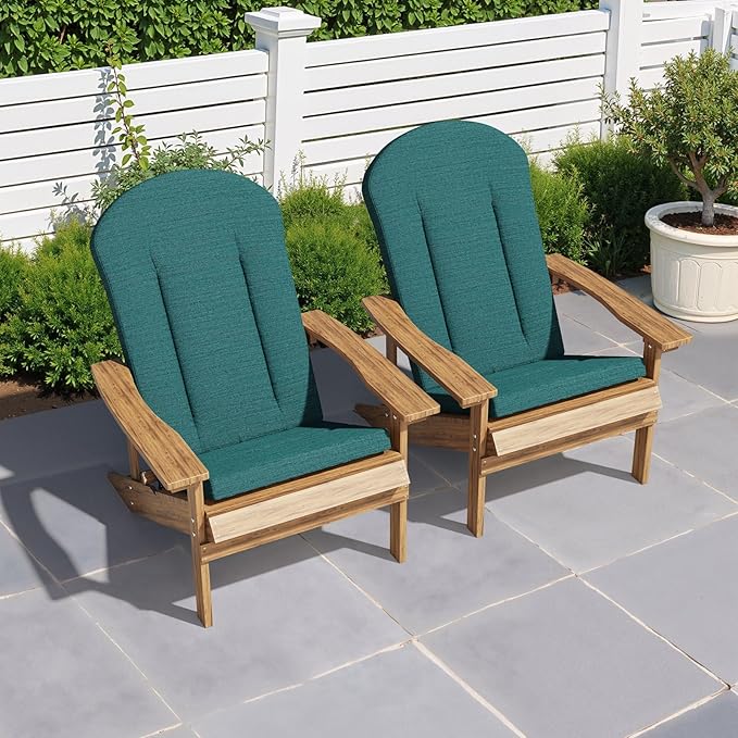 Crestlive Products Adirondack Chair Cushion Outdoor Rocking Chair Cushion Water Resistant 50x20 Inch High Back Patio Replacement Cushion, Malachite