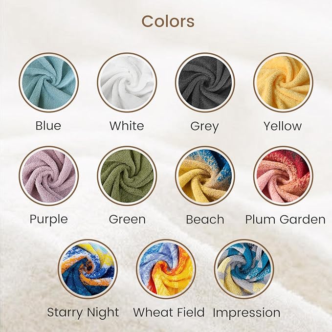 SEMAXE 4-Pack Luxury Bath Towels for Bathroom, 100% Cotton, Soft, Absorbent, and Quick-Drying, 55"x27", Green, Perfect for Hotels, Gyms, and Spas