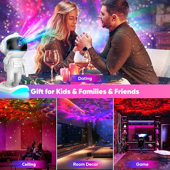 Galaxy Projector, Star Projector Night Light with Timer and Remote for Bedroom, Kids Room Decor, Adjustable Head Angle Nebula Ceiling Lamp, Gifts for Adults, Teens, Christmas, Birthday