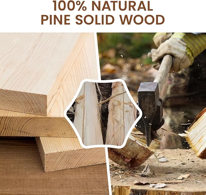 Pine Floating Wall Shelves 24 Inches Long x 8”x 1.4” Wooden Shelf Floating Rustic Farmhouse Decor, Heavy Duty Shelf Hold 60 lbs, Wall Shelves for Bathroom Living Room Kitchen Bedroom Office, Honey Oak