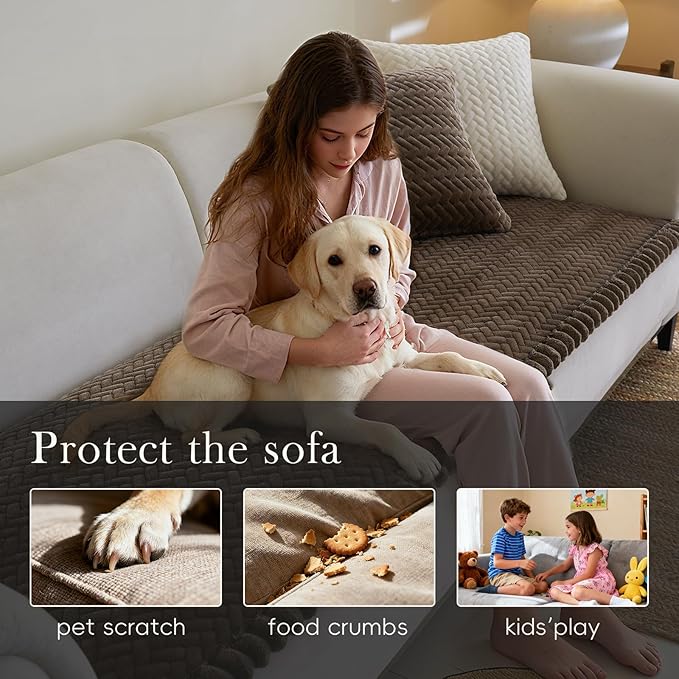 Couch Covers for 3 Cushion Couch Sofa Pet Friendly,Non-Slip Sofa Cover Washable