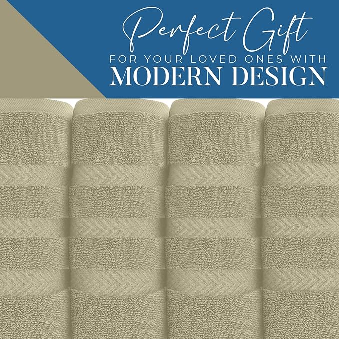 DAN RIVER 2 Pack Luxury Bath Sheets 35x70, 600 GSM, Soft & Quick Dry 100% Ring Spun Cotton Towels Ideal for Hotels, Spas, Gyms & Salons Extra Large, Beige