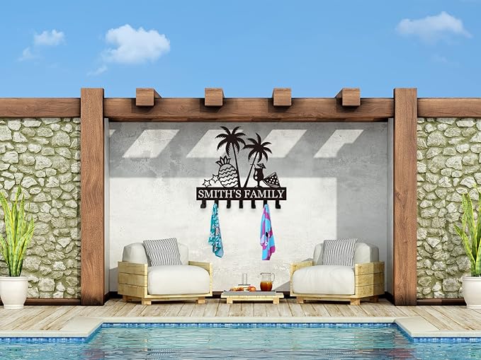 Custom Metal Key Holder for Wall,Name Key Holder,Wall Mounted Key Racks,Family Name Key Hooks, Towel Hooks Wall Mount