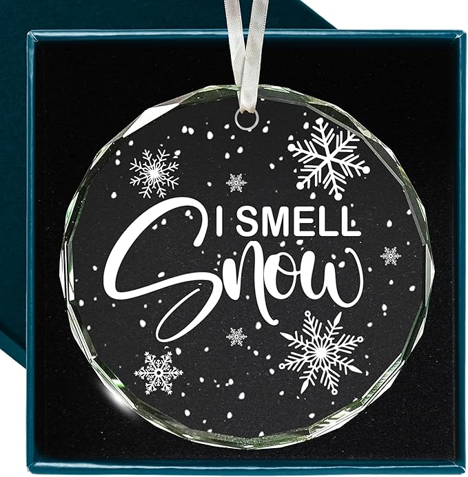 I Smell Snow Ornament - Ideal Christmas Tree Decorations for Film Enthusiasts, Fun and Unique Xmas Clearance Ornaments, Snowman Gifts for Movie Lovers, 2025 Snowy Snowman Christmas Ornaments