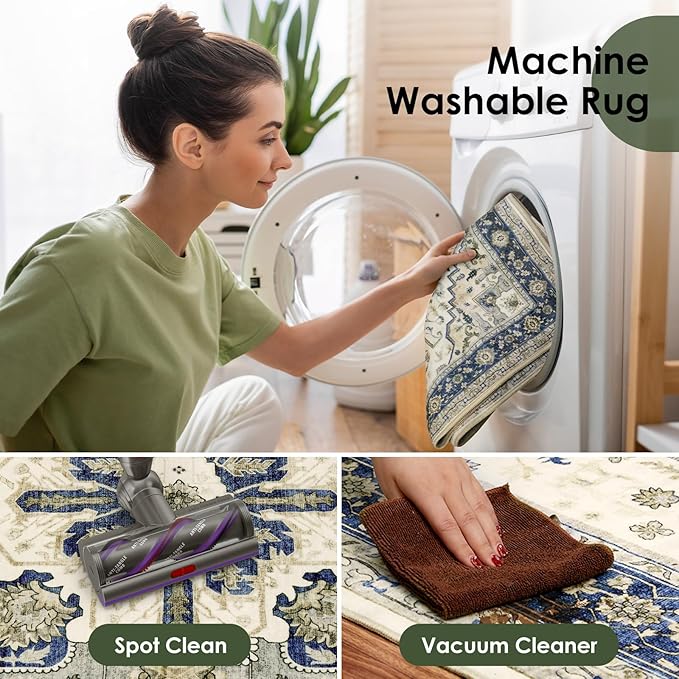 Small Rugs Door Mat 2x3 - Washable Entry Area Rugs Entrance Floor Carpet Non-Slip Door Mat Thin Rug Low-Pile Doormat for Bedroom Kitchen