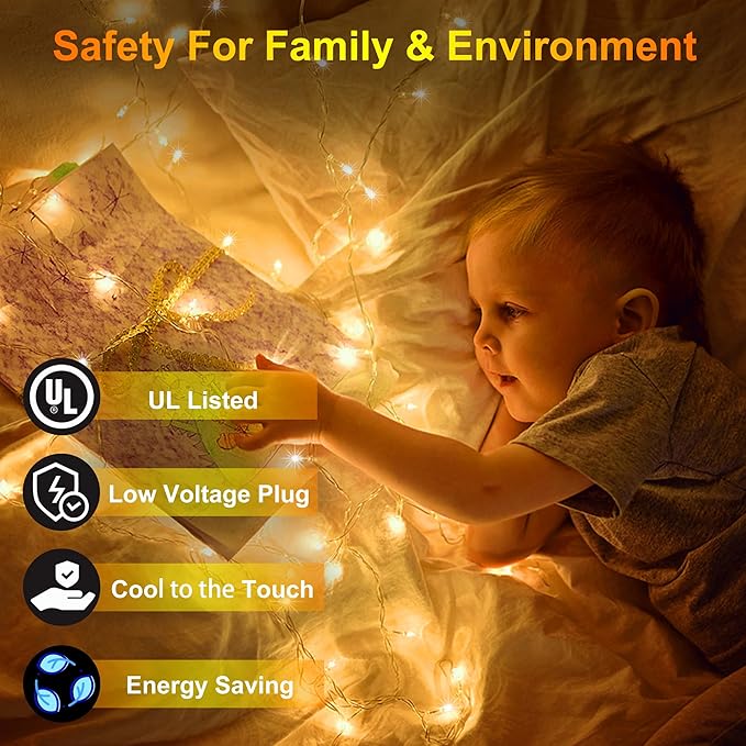 1500 LED Christmas Lights Outdoor Use, 470ft 12 Modes Warm White LED String Lights with Timer Dimmable, Waterproof Christmas Lights for Tree Xmas Patio Yard Fence Balcony Garden Decorations