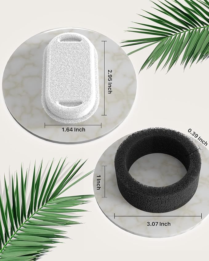 Cat Fountain Filter Replacement: 12 Cat Water fountain Filter - 6 Pieces Filters + 6 Pieces Sponges for Pet Dispenser H1 (67oz/2L)