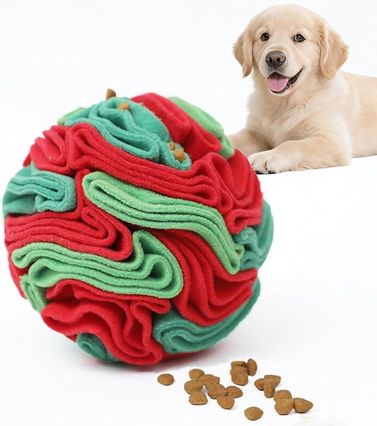 Snuffle Ball for Dogs - Interactive Dogs Toys to Keep Them Busy, Dog Puzzle Toy, Christmas Dog Toys Gifts for Small, Medium Dogs Daily Companionship, Training Reward Gift