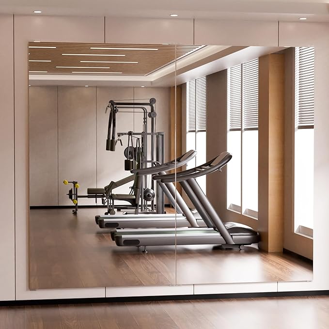 brisafe 2PCS 67"x28" Ultra-Light Wall Mirror for Home Gym & Yoga Studio, Shatterproof Full-Length Mirror with 0.04mm Nano Film, Easy Installation & Commercial Use (60% Insurance Savings)