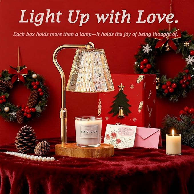 Candle Warmer Lamp with Timer Gifts for Women, Adjustable Height Wax Warmer Lamp for Scented Candles Home Essentials Decor, White Elephant Gifts for Adults Who Have Everything
