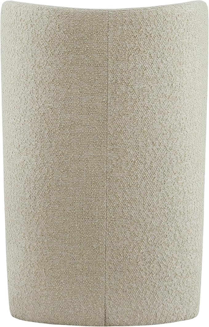 CHITA Upholstered Rolling Dining Chair on Casters Set of 4, FSC Certified Modern Curve Back Dining Chair with Casters, Boucle Dining Chairs for Reading Room Waiting Room Kitchen Dining Room, Oatmeal