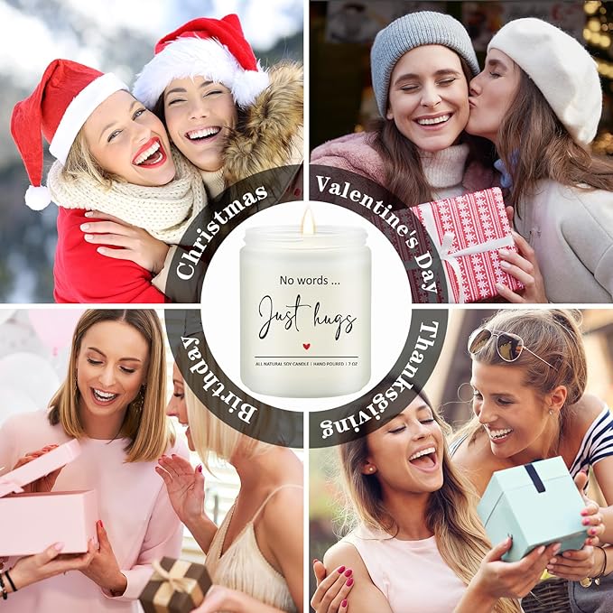 Bereavement Gifts - Sympathy Gift for Loss of Loved - Get Well Soon, Thinking of You, Feel Better Cheer Up, After Surgery Gfits for Women - Lavender Scented Candle