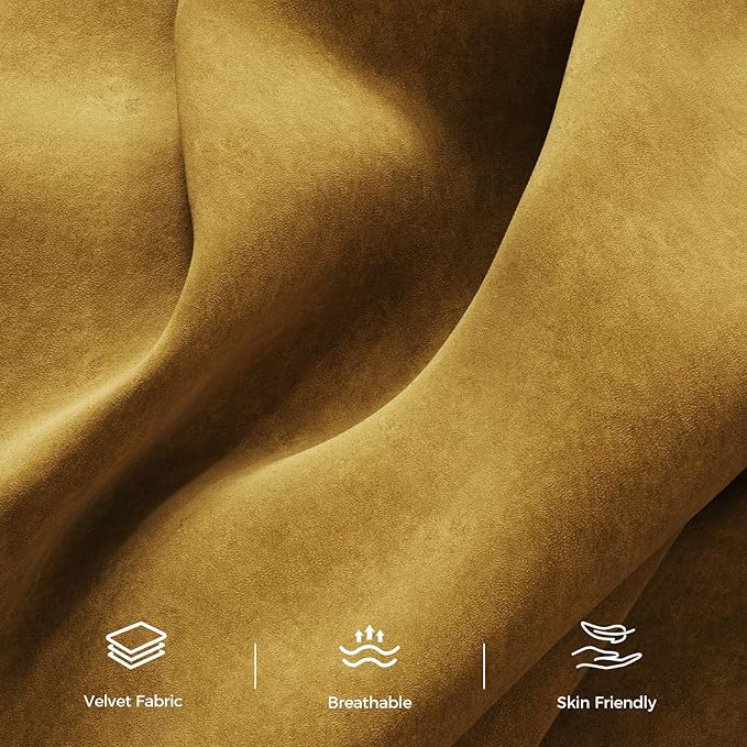 89” Futon Sofa Bed, Comfy Futon Couch Bed with 2 Square Pillows,Convertible Sleeper Sofa with Adjustable Backrest& Armrests, Modern Loveseat Sleeper for Living Room,Velvet Fabric Yellow