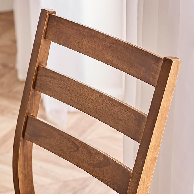 Furniturebox UK Solid Wood Table - Lynton Wooden Dining Table - Modern Take on Traditional Classic Farmhouse Dining Furniture - Retro Solid Rubberwood (2 Dining Chairs Only)