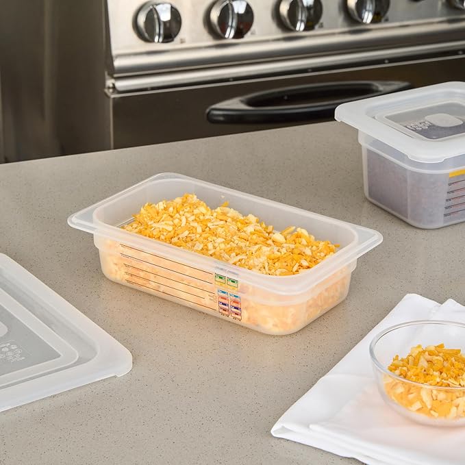 Restaurantware Food Storage Container 1 Pack of 10.3 x 6.2 x 2.5 Inches Plastic Stackable Storage Box White Reusable Label Container Dishwasher Safe For Restaurants And Kitchens