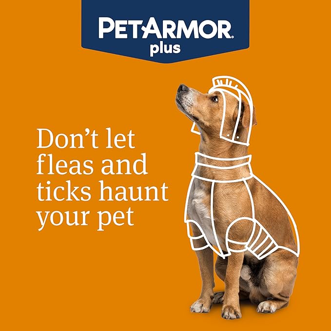 PetArmor Plus Flea and Tick Prevention for Dogs, Large Dog Flea and Tick Treatment, 6 Doses, Waterproof Topical, Fast Acting (45-88 lbs)