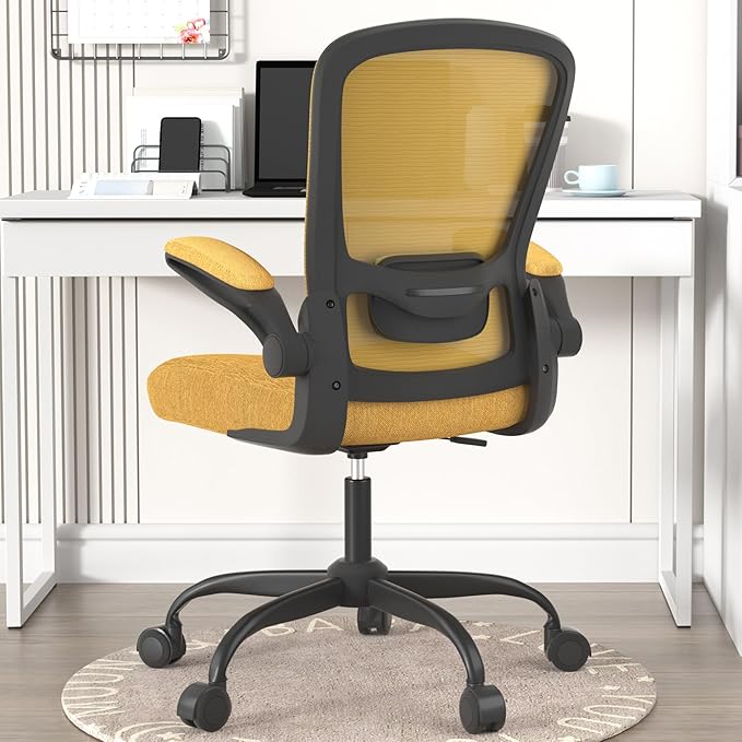 Mimoglad Office Chair, Ergonomic Desk Chair with Adjustable Lumbar Support, High Back Mesh Computer Chair with Flip-up Armrests-BIFMA Passed Task Chairs, Executive Chair for Home Office