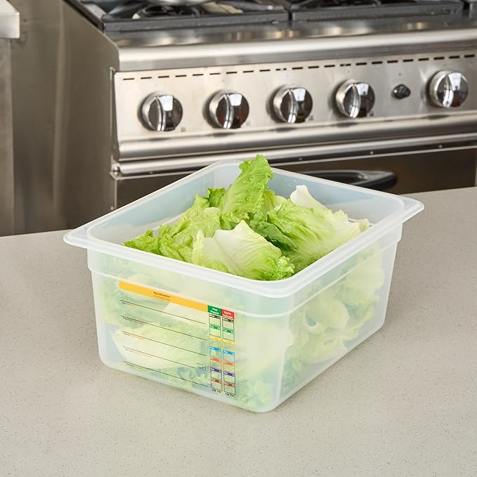 Restaurantware Food Storage Container 1 Pack of 12.7 x 10.3 x 3.9 Inches Plastic Stackable Storage Box White Reusable Label Container Dishwasher Safe For Restaurants And Kitchens