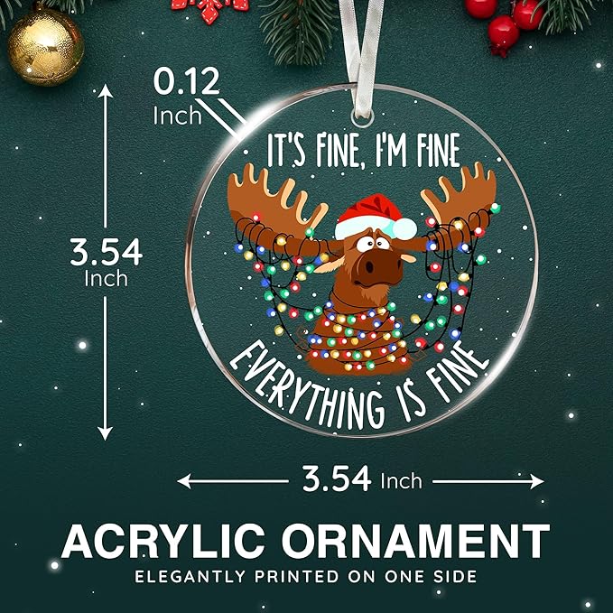 Moose Ornaments for Christmas Tree - Stylish Moose Ornaments for Christmas Decoration, Ideal Gifts for Moose Lovers, Perfect Ornament for Holiday Season, Ideal Ornament Gift for Friends and Family