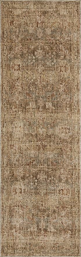 Loloi Magnolia Home by Joanna Gaines Junie Collection JUE-03 Spice/Multi 5'-3" x 5'-3", .38" Pile Height Round Area Rug
