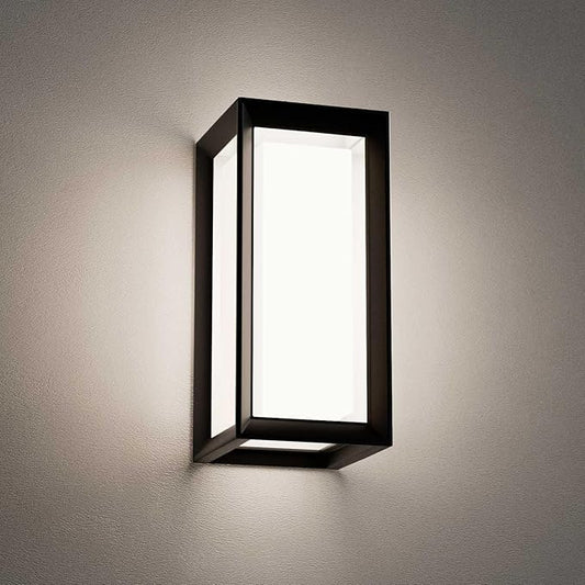 Outdoor Wall Sconce Lights, Square LED Porch Lights Outdoor 18W 3000K 4000K 5000K 3 Color Changeable,Exterior Outside Wall Lights for House Doorway,Carriage