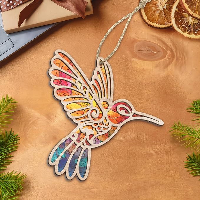 GEEMBI Christmas Hummingbird Gifts for Women Men - Hummingbird Suncatcher Christmas Ornaments 2025 - Inspirational Spiritual Religious Gift, Garden Gifts for Mom Grandma, Stocking Stuffers Ornaments