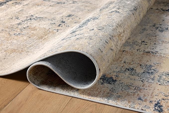 Loloi Teagan Collection TEA-06 Sand/Mist 2'-8" x 13' Runner Rug, Large, Soft Neutral Rug, High-Traffic for Living Room, Bedroom, Home Office, Dining Area