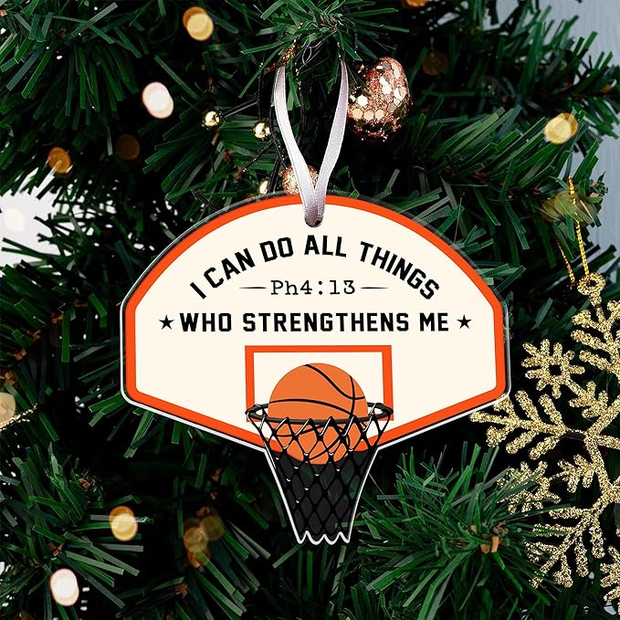 Basketball Ornament - Perfect for Christmas Tree and 2025 Collector's Edition, Unique Basketball Coach Tribute, Ideal Basketball Themed Christmas Ornaments for Sport Lovers
