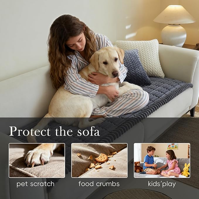 Couch Covers for 3 Cushion Couch Sofa Pet Friendly,Non-Slip Sofa Cover Washable