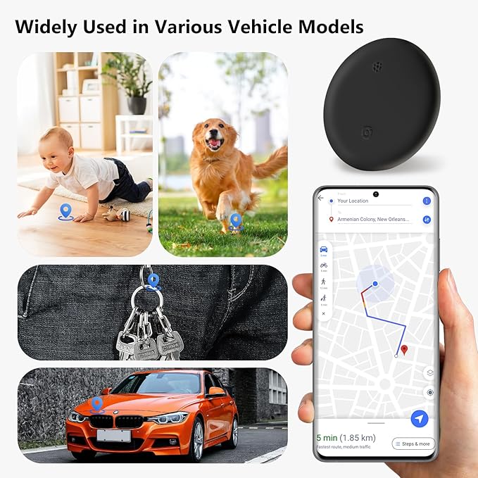 Mini Hidden GPS Tracker for Vehicles – Magnetic Waterproof Real‑Time Locator – Apple Find My Compatible(iOS Only), No Monthly Fee, Long Battery Life – Cars, Pets, Kids, Assets