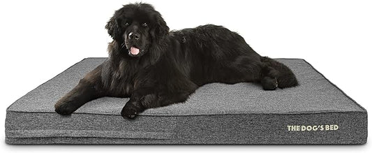 The Dog’s Bed Orthopedic Memory Foam Dog Bed, XXXL Grey Linen, Pain Relief for Arthritis, Hip & Elbow Dysplasia, Post Surgery, Lameness, Supportive, Calming, Waterproof Washable Cover