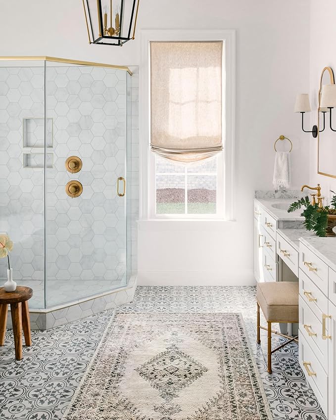 Loloi Teagan Collection TEA-02 Oatmeal/Ivory 7'-11" x 10'-6" Area Rug, Large, Soft Neutral Rug, High-Traffic for Living Room, Bedroom, Home Office, Dining Area